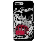 Téléphérique historique San Francisco Retro SF Golden Gate Bridge Coque pour iPhone 7 Plus/8 Plus