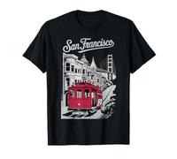 Téléphérique historique San Francisco Retro SF Golden Gate Bridge T-Shirt
