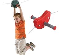 Téléphérique pour enfants rouge avec poulies en acier longueur de câble 30 m Téléphérique pour le jardin