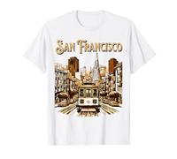Téléphérique vintage de San Francisco Old SF Downtown Fog City T-Shirt
