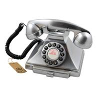 Téléphone à bouton-poussoir Carrington GPO 1929S - Plateau coulissant, sonnerie à cloche traditionnelle - Chrome