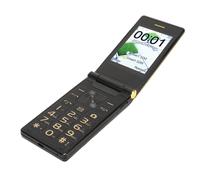 TéLéPhone à Clapet à éCran De 2,8 Pouces Pour AîNéS Double Sim Double Veille Longue DuréE De Veille Multifonction Multi-Langue 5900mah 2g TéLéPhone Portable à Rabat Or