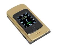 Téléphone à clapet, Batterie 4800 mAh Gros Boutons téléphone de Base Son Clair Fort Double Carte Double Veille téléphone Portable 2 g avec caméra HD pour Personnes âgées (Gold)