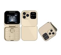 Téléphone à clapet - keeper - i16 Pro - Double SIM - 2G - Or - Caméra HD arrière - Lampe torche LED