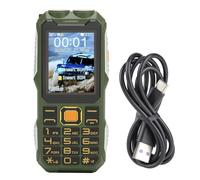 Téléphone à Double SIM de téléphone Premium déverrouillé 2G avec Grandes Touches 16800mAh Calculateur de laideur de Lampe de Poche de Haute capacité de Haute capacité Calculateur (Green)