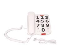 Téléphone à gros boutons, grand volume réglable, recomposition du dernier numéro, ligne fixe filaire pour personnes âgées
