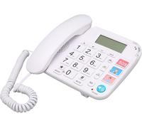 Téléphone À Gros Boutons Pour Personnes Âgées, Téléphone Fixe Filaire Pour Personnes Âgées Malentendantes, Grand Écran Lcd, Sonnerie De Haut-Parleur, Mémoire Photo, Bouton Sos,
