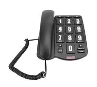 Téléphone à Grosses Touches pour Personnes âgées, Téléphone Fixe Filaire avec Numérotation à Une Touche, Sourdine, Recomposition, Volume Réglable, pour Malentendants et