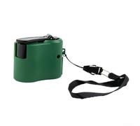 Téléphone à manivelle pour chargeur générateur de dynamo portable - Banque d'alimentation manuelle USB pour le camping et la randonnée - Alarme SOS, lampe torche LED, radio AM/FM (vert)