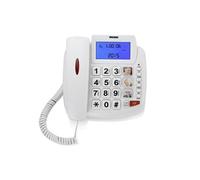 Brondi Bravo 90 LCD Blanc Téléphone Mains Libres Touches Grands 3 Memoires Par