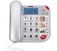 Brondi Téléphone analogique Super Bravo Plus identification de l'appelant Blanc Or G