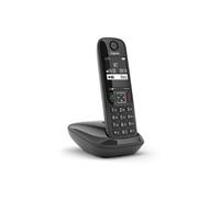 Gigaset AS690 Téléphone Portable sans Fil avec Mains Libres de Haute qualité, Clavier Lumineux et Grand écran, liste Noire, liste d'appels Faits, reçus et perdus, Noir