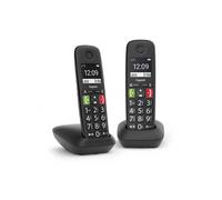 Téléphone analogique DECT E290 Duo avec identification de l'appelant Noir