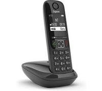 Gigaset AS690 Téléphone Portable sans Fil avec Mains Libres de Haute qualité, Clavier Lumineux et Grand écran, liste Noire, liste d'appels Faits, reçus et perdus, Noir