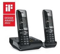 Gigaset Téléphone sans fil Comfort 550A Duo – Répondeur et mains‑libres – Noir