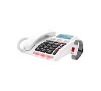 Téléphone appel d'urgence Senior Fonction SOS avec Bracelet SOS Blanc