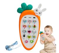 Téléphone carotte pour tout-petits - Jouet sonore lumineux, hochet de dentition, téléphone de jeu musical éducatif | Cadeau de développement sensoriel pour bébés à partir de 6 mois