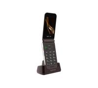 Téléphone Clapet Senior Double écran Autonomie 7 jours Socle de charge Myphone Marron