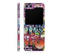 Telephone Compatible avec Samsung Galaxy Z Flip 6 - Graffiti funky - couvercle de decalcomanie de protection en vinyle 3M Premium - Facile a appl