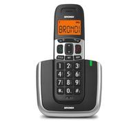 Téléphone Cordless Brondi 10279010 BRAVO Platinum En Noir Et Argent, Design Et