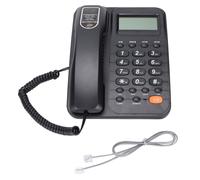 Telephone de bureau KXT2029CID, telephone fixe, pour bureau, hotel, domicile, prise en charge de la ligne fixe, batterie gratuite, interface d'extension (noir)
