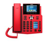 Téléphone de bureau SIP Fanvil X5U-R V2, rouge, double écran couleur, 30 touches DSS, PoE
