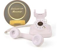 Téléphone de Livre d'or Audio, téléphone de Livre d'or Audio Antique de Style rétro (Blanc)