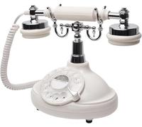 Téléphone De Mariage Audio Livre D’Or Classique Style Rétro Enregistrement Messages Personnalisés pour Les Fêtes Anniversaires Occasions Spéciales, White, 24.5x19.5x13cm