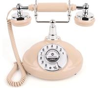 Téléphone De Mariage Audio Livre D’Or Classique Style Rétro Enregistrement Messages Personnalisés pour Les Fêtes Anniversaires Occasions Spéciales, Beige, 24.5x19.5x13cm
