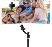 Téléphone de poche Stabilisateur Trépied Selfie Stick Anti Shake Axe unique en tige d'extension Vlogging avec deux lumières de remplissage