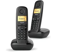 Téléphone DECT - GIGASET - A270 Duo - Combiné sans fil - Haut-parleur - 80 entrées