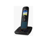 Panasonic KX-TGH720FRB DECT Téléphone Numérique Sans Fil Répondeur, Base et Combiné, Haut-Parleur Mains Libres, Identification de l'Appelant, Blocage des Appels Indésirables, Écran LCD Couleur, Noir
