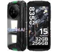 Téléphone DOOGEE Fire3 Max Android 15，5.5inch 32+256Go 8350mAh Caméra 48MP Vision Nocturne NFC Lampe Camping IP69K Jack 3.5mm-vert