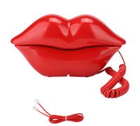 Téléphone en forme de lèvres pour la maison ou le bureau, véritable téléphone fixe avec un design de dessin animé en forme de bouche, de bonne