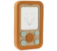 Téléphone En Silicone Et Bois Mr Fox - Orange