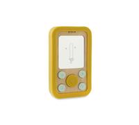 Téléphone En Silicone Et Bois Mr Lion - Jaune