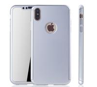 Téléphone Étui de Protection pour Apple IPHONE Xs Max Couverture Complet Argent