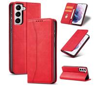 Téléphone Étui de Protection pour Samsung Galaxy S21 Clapet Pochette Bumper Rot