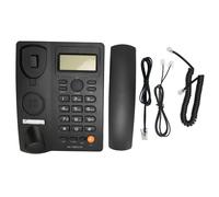 Téléphone filaire avec identification de l'appelant, numérotation abrégée, fonction sourdine, téléphone fixe de bureau, appel mains libres, téléphone fixe pour hôtel, noir