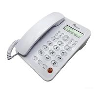 Téléphone filaire avec répondeur numérique, identification de l'appelant et attente d'appel, idéal pour un usage quotidien (blanc)