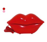 Téléphone filaire bouche sensuelle rose fixe insolite marrant déco original.