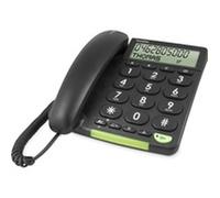 Téléphone filaire Doro 312CS - Haut-parleur - Identification de l'appelant - Noir