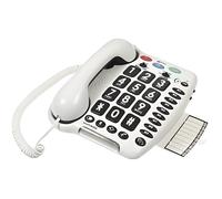 Téléphone filaire Geemarc AmpliPower 50 avec amplificateur de son entrant pour senior - Blanc