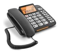 Téléphone filaire - GIGASET DL580 - Mains libres - ID d'appelant - Répertoire 99 noms et numéros - Noir