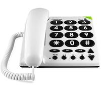téléphone filaire grandes touches sénior blanc