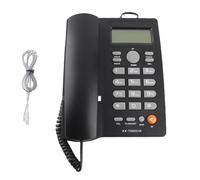 Téléphone Filaire Mains Libres SustVita avec écran Clair et Grands Boutons, Un téléphone Fixe pour Le Bureau à Domicile avec Recomposition du dernier numéro, sourdine et Mise en (Noire)