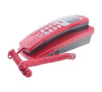 Téléphone filaire mural avec affichage de l'appelant et fonction de rappel du dernier numéro et fonction de requête pour bureau et maison