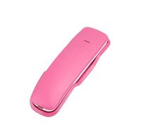 Téléphone filaire mural avec mémoire de 13 chiffres et indicateur LED lumineux, idéal pour n'importe quelle pièce (rose)