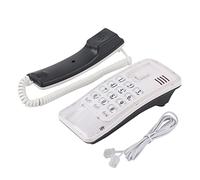 Téléphone Filaire Mural Fixe sans Identification Appelant, pour Bureau | Prise RJ45 directe, combiné téléphonique alimenté par ligne, design mural économique, communication stable sans fil à cordon