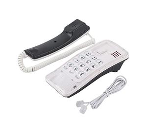 Téléphone Filaire Mural Fixe sans Identification Appelant, pour Bureau | Prise RJ45 directe, combiné téléphonique alimenté par ligne, design mural économique, communication stable sans fil à cordon